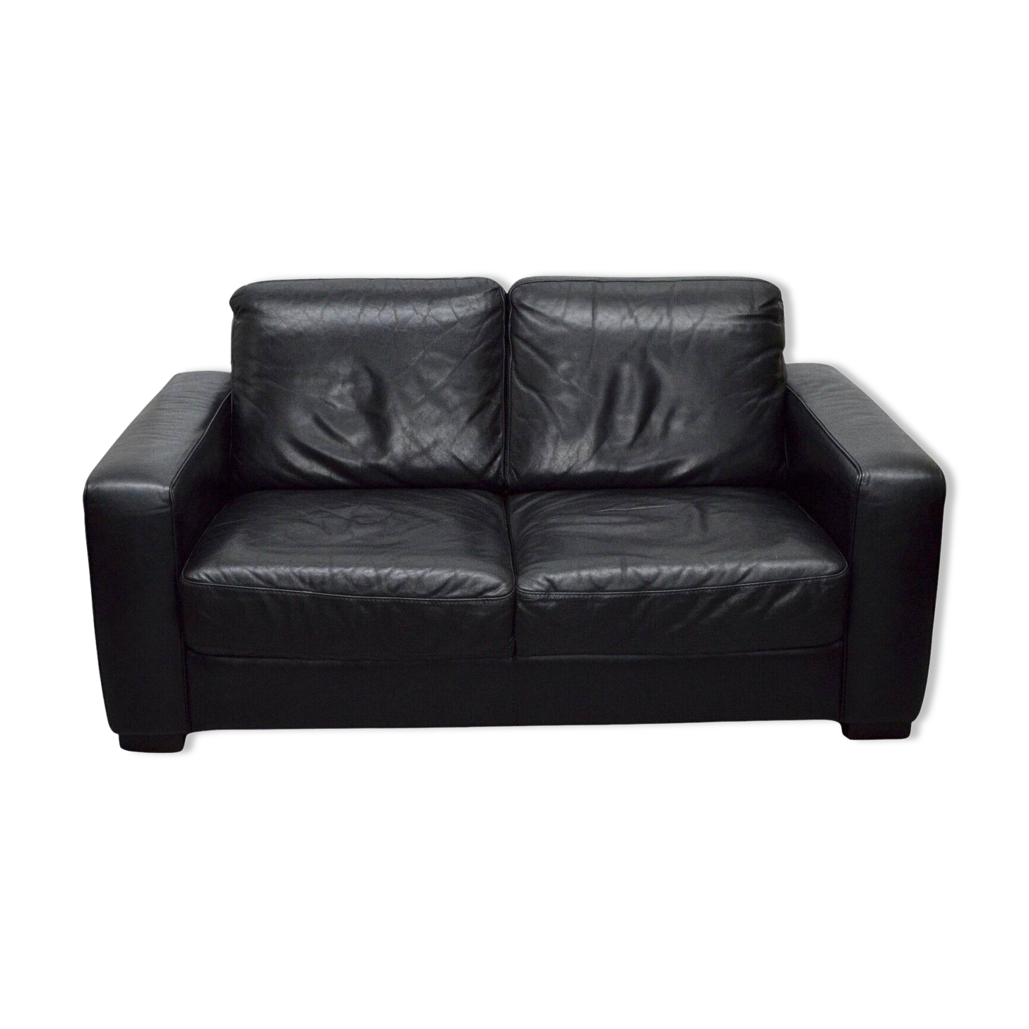 2-seater leather Natuzzi sofa with armchair