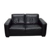 Canapé 2 places en cuir Natuzzi avec fauteuil