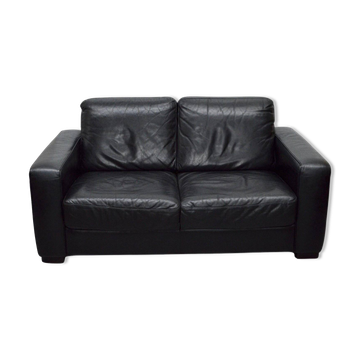 2-seater leather Natuzzi sofa with armchair