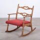 Brutalist Oak Rocking Chair, Denmark, 1960s