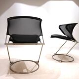 Set of 2 Wilkhahn Nuvola conference / dining room chairs by Herbert Ohl, 19