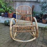 1960s Rattan Rocking Chair