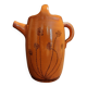 20th century ceramic chevrette enameled terracotta jug signed CM