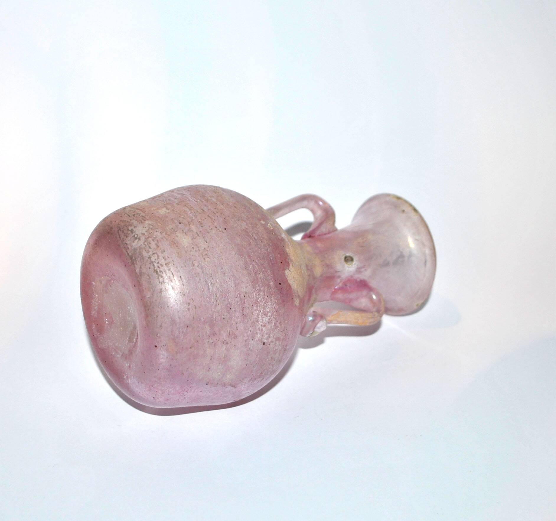 Murano Iridescent Pink Blown Glass Amphora Vase - Ancient Roman?