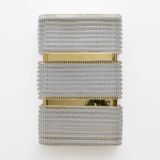 Pair of Modern Italian Murano Glass and Brass Sconces