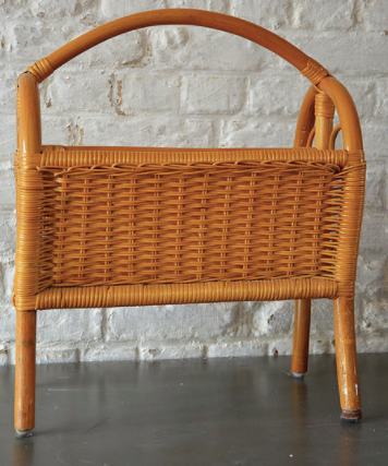 Odette rattan magazine rack