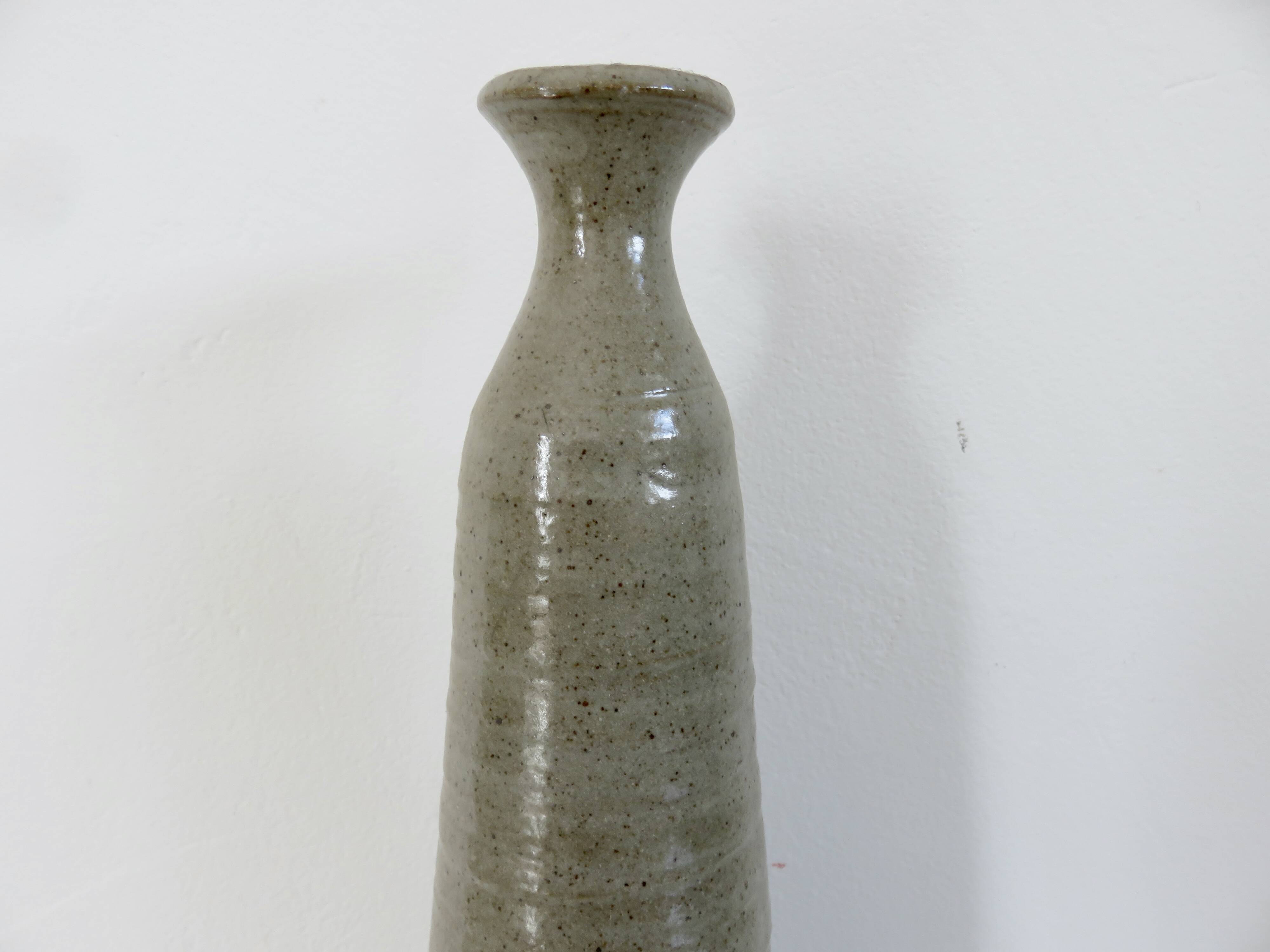 Glazed stoneware vase, 1960s-70s
