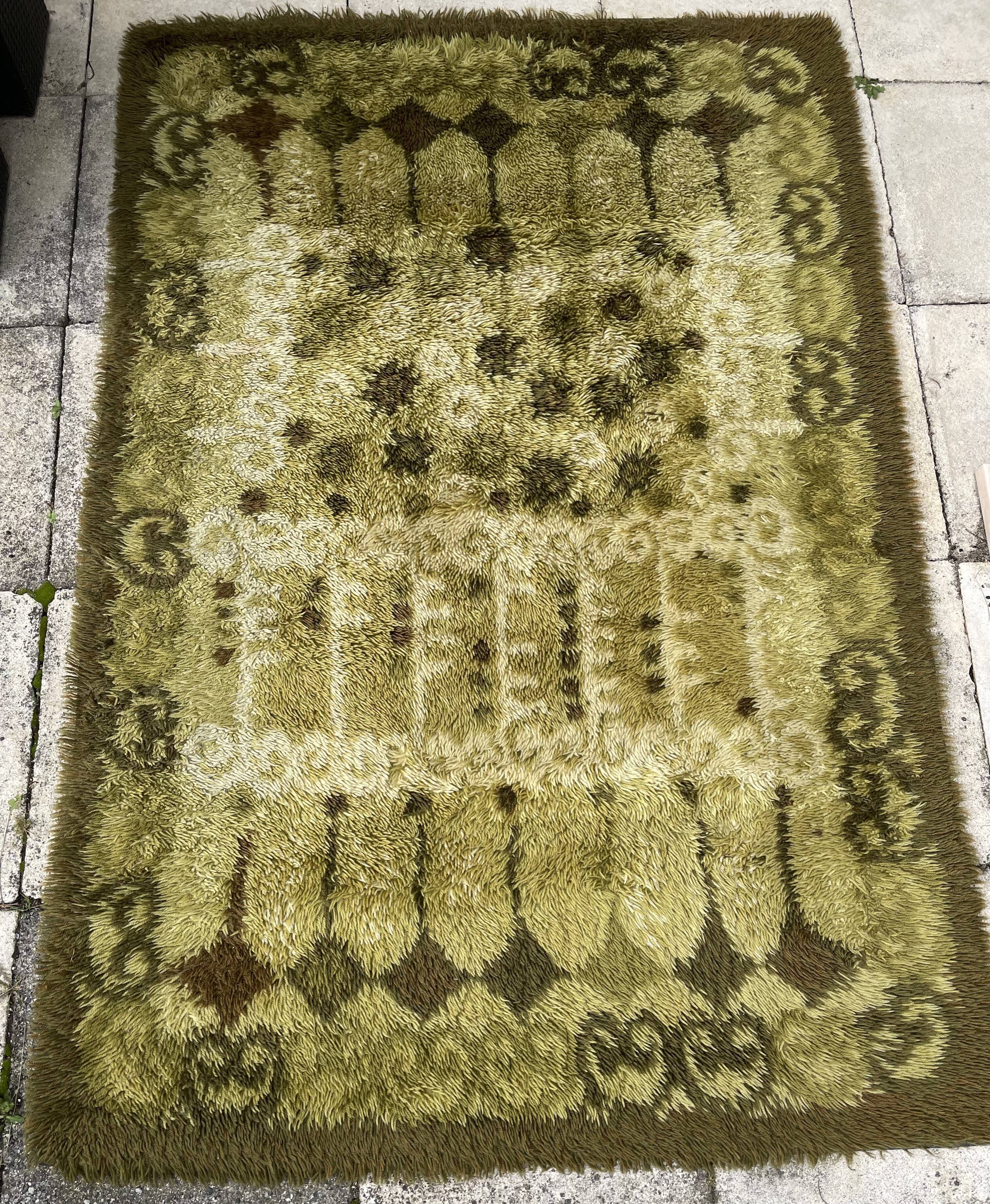 Scandinavian 1960’s Rya Rug 204x138cm