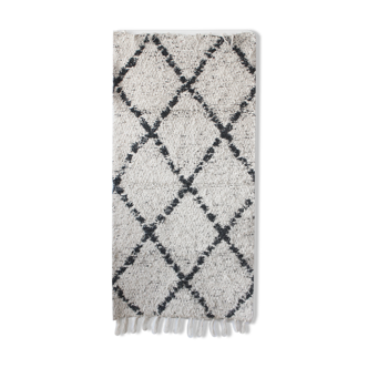 Felicia carpet - dark grey and white - 65 x 120 cm