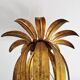 Italian ceiling light in gilded metal, floral design, 1960-70.