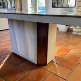 White Carrara marble table from the 70s