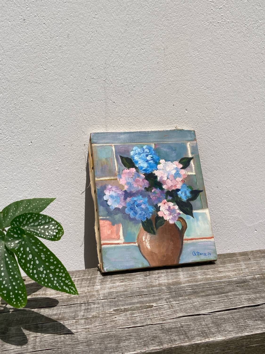 Geranium bouquet painting