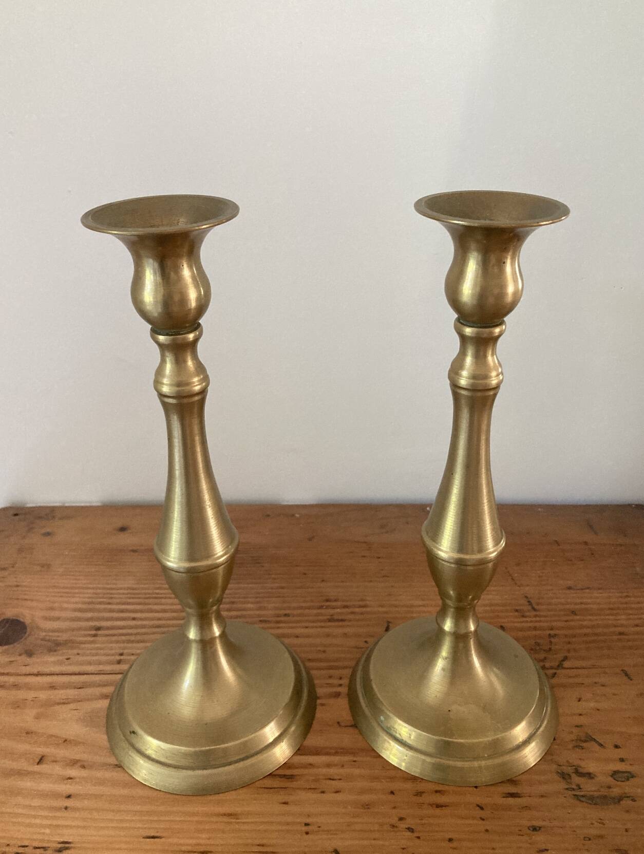 Pair of vintage brass candlesticks