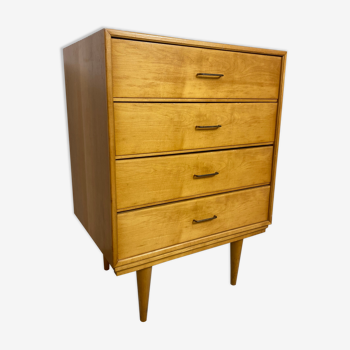 Mid-Century Modern Birch Drawer Cabinet, 1950s