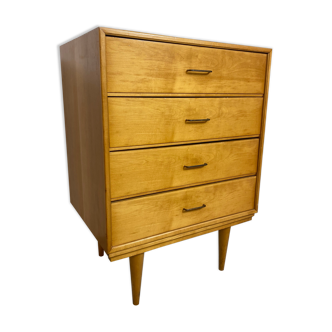 Mid-Century Modern Birch Drawer Cabinet, 1950s