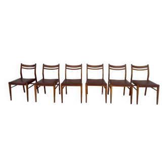 6 chaises scandinaves année en hêtre, 1960