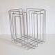 Vintage design chrome metal magazine rack