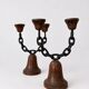 Brutalist pair of candlesticks