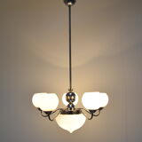Art deco chrome chandelier,1930's.