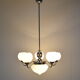 Art deco chrome chandelier,1930's.
