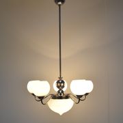 Art deco chrome chandelier,1930's.