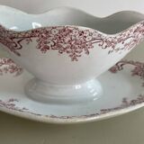 Lebacqz & Bouchart St Amand Nord Glycines pink ironstone sauceboat