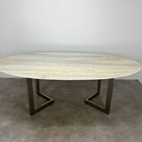 Oval marble table from the 70s