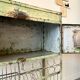 Storage cabinet in water green metal