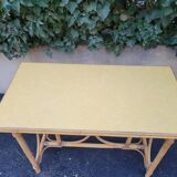 Vintage rattan table