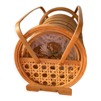 Set de 6 sous verre papillon