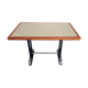 Old bistro table - vintage - 4 places - bar foot rest