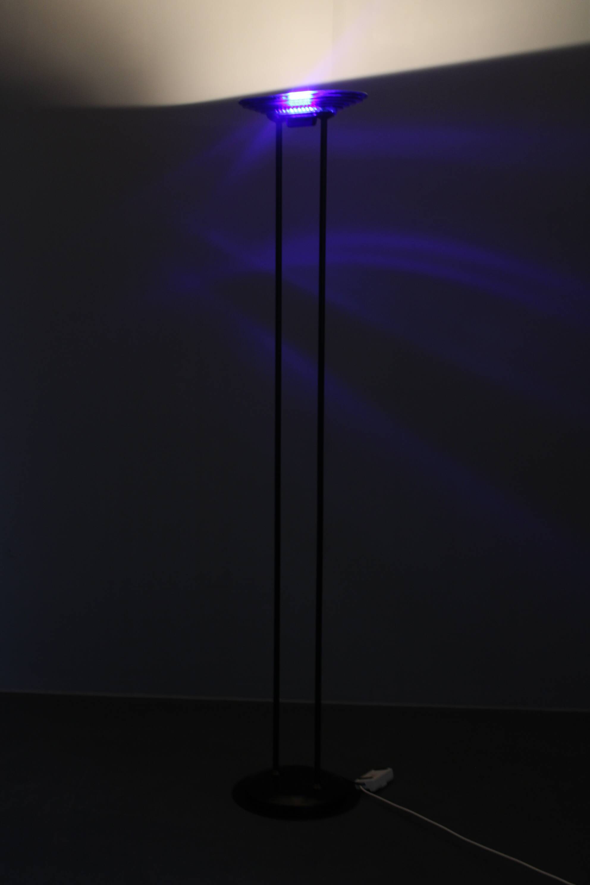 1970s Halogen Floor Lamp With Glass Shade , Europe