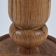 Handmade turned oak column flower stand 1950s