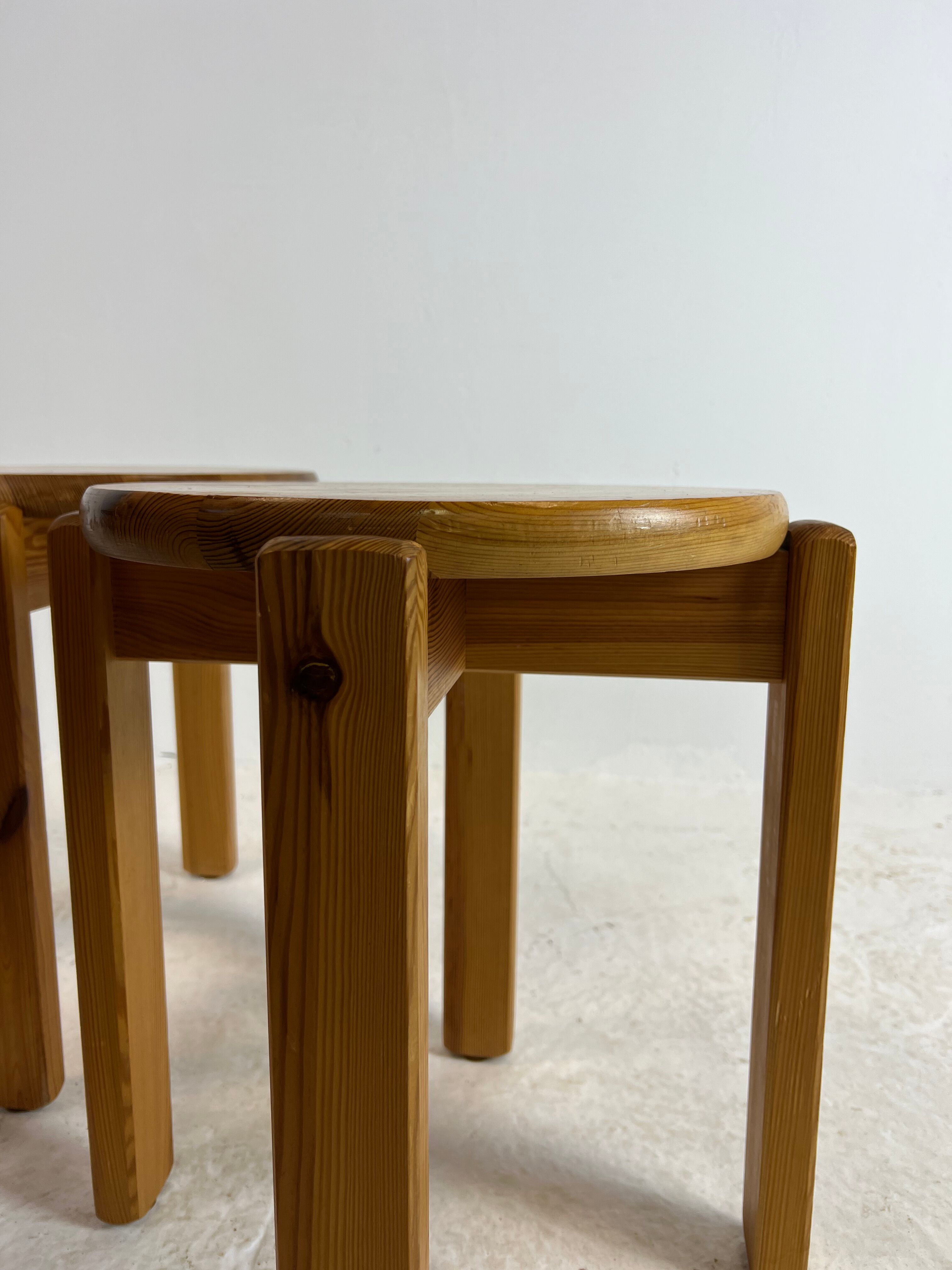 Mid-century stool trio, 1970