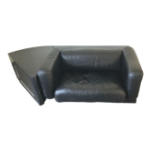 Canapé gradual lounge cuir noir Cini Boeri - knoll/gavina
