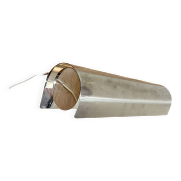 Large steel wall light scandinavian design 1970.