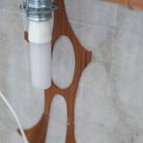 Wall light in cherry wood and rice paper, prod. Steelline 1980