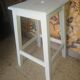 Tabouret en bois blanc 1950