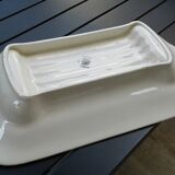 Great asparagus dish. Barbotine . Digoin Sarreguemines