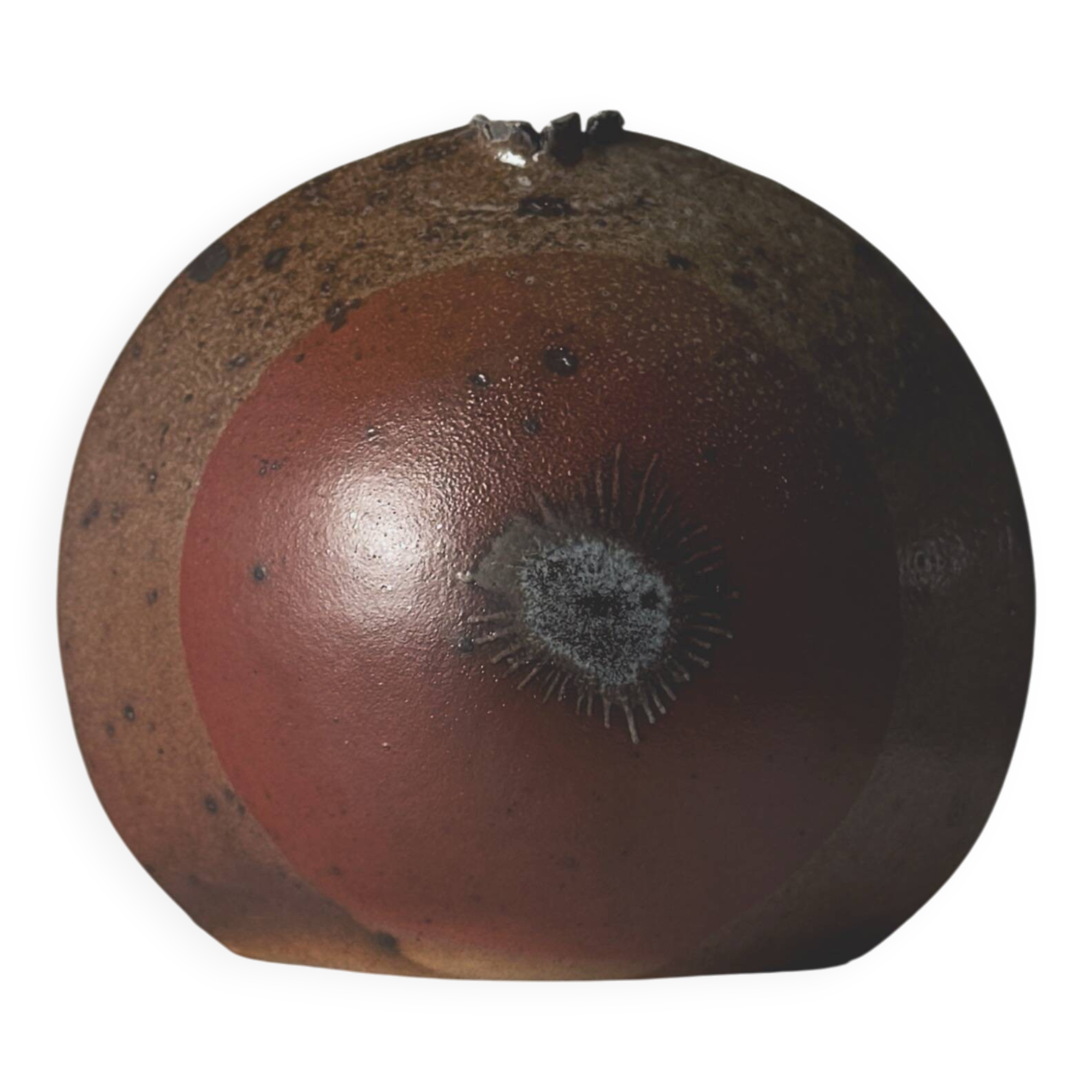 Stoneware soliflore vase by Gustave Tiffoche, Guérande, circa 1965.