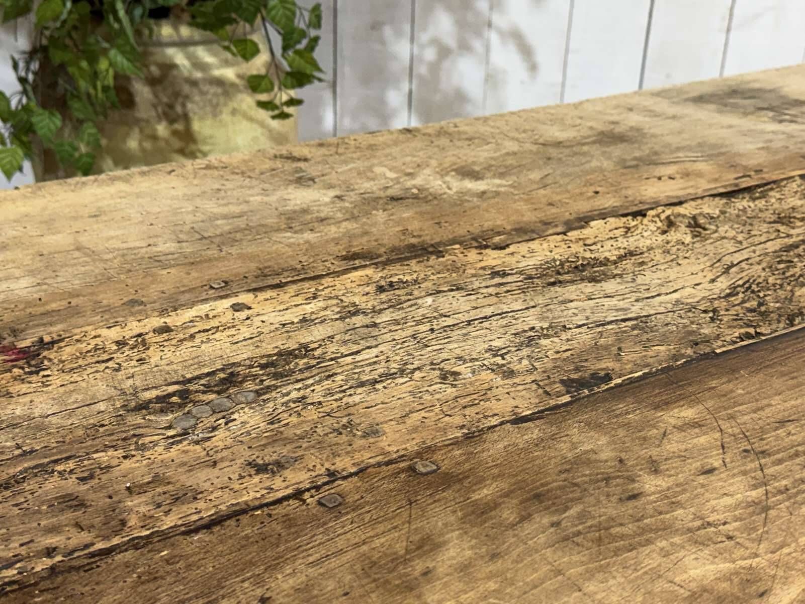 Table monastère en chêne brut XIXème