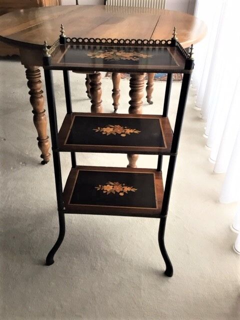 Side table in marquetry