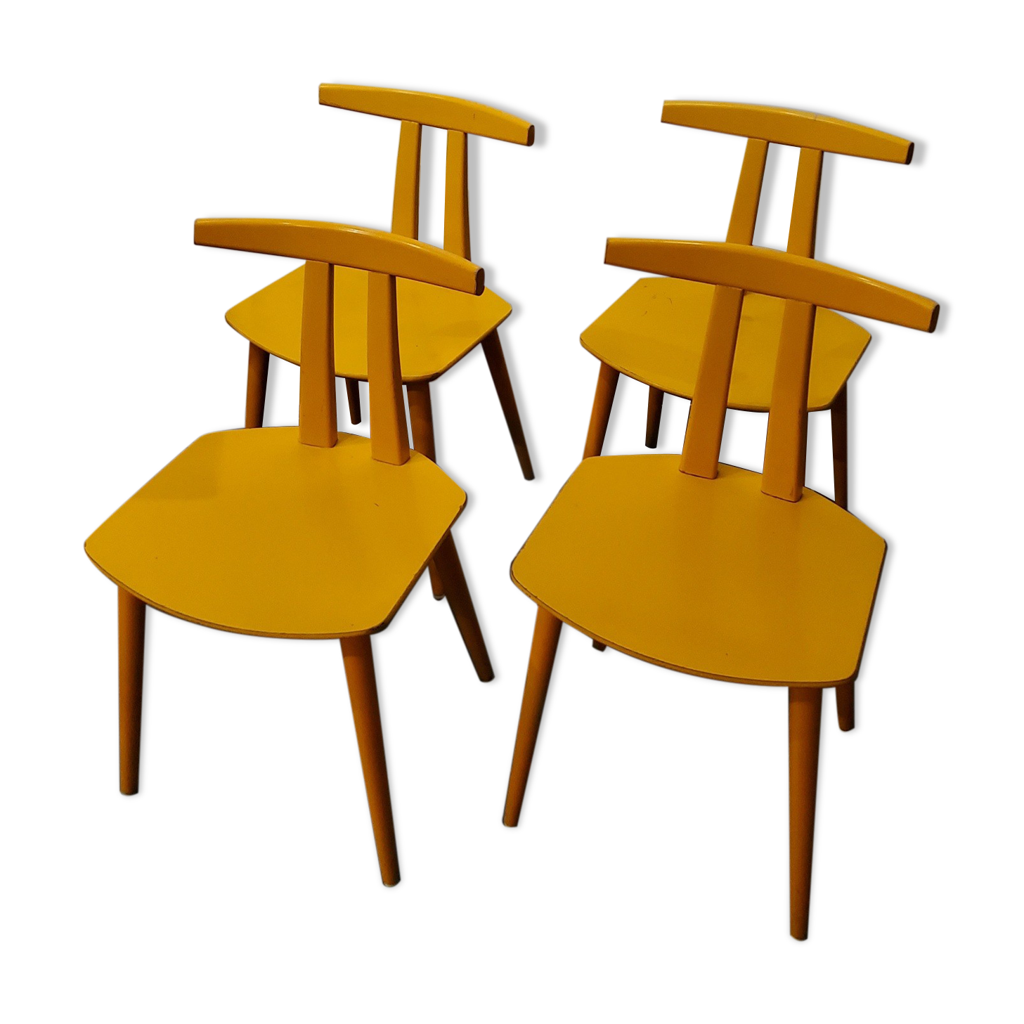 4 chaises j48, design poul m.volther, 1950, fdb møbler