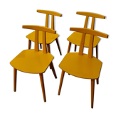 4 chaises j48, design poul m.volther, 1950, fdb møbler