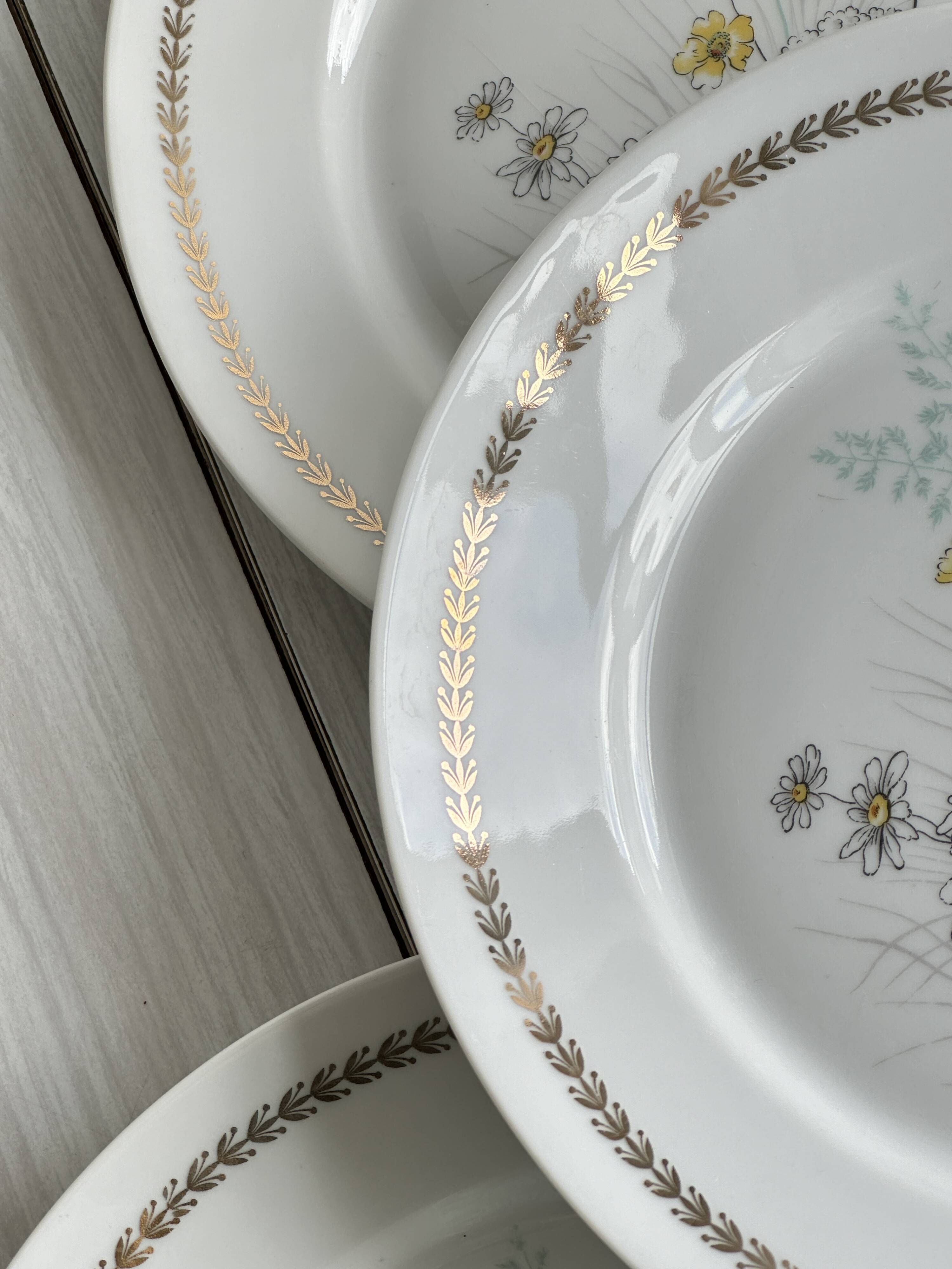 4 Vierzon Limoges porcelain plates.