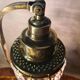 antique brass lamp with crystal pendant 33x14 slight signs of wear