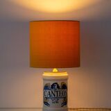 Italian Majolica Albarello table lamp, pharmacy, 19th century.