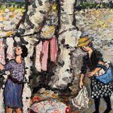 Mireille Richefort. Port du Somail. Oil on board.