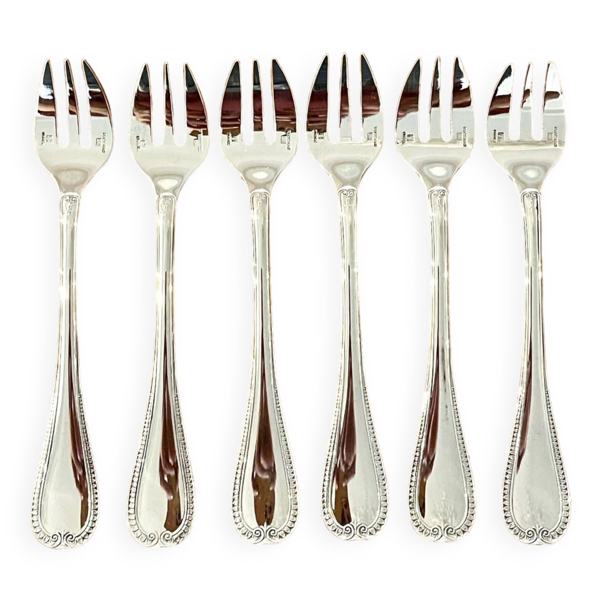 Christofle Malmaison 6 oyster forks new condition