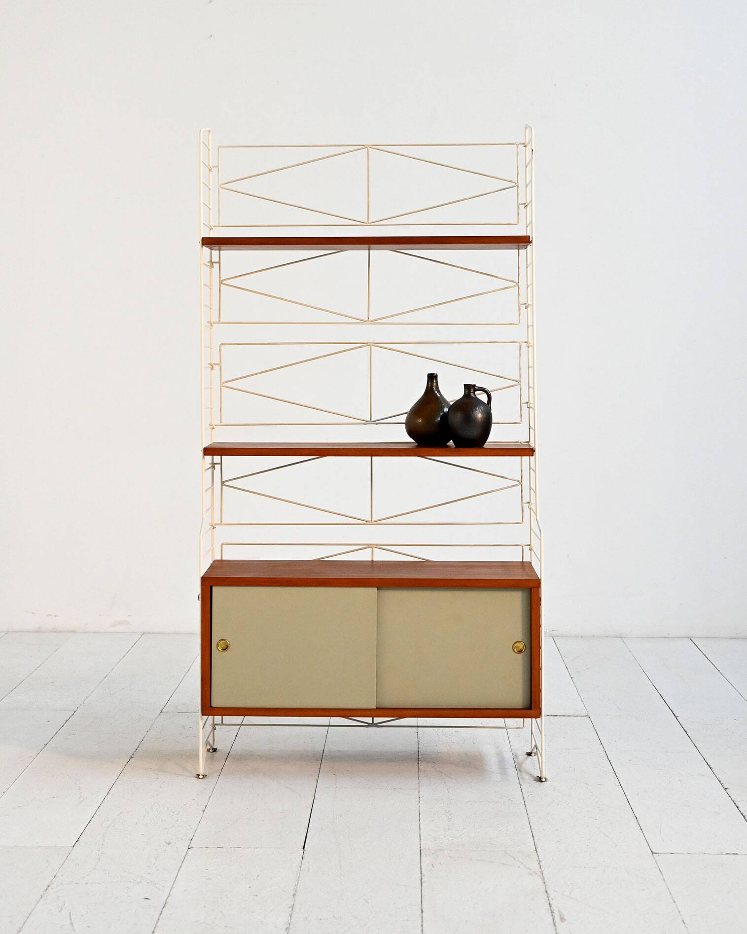 Étagère modulaire autoportante dans le style de String, années 1960